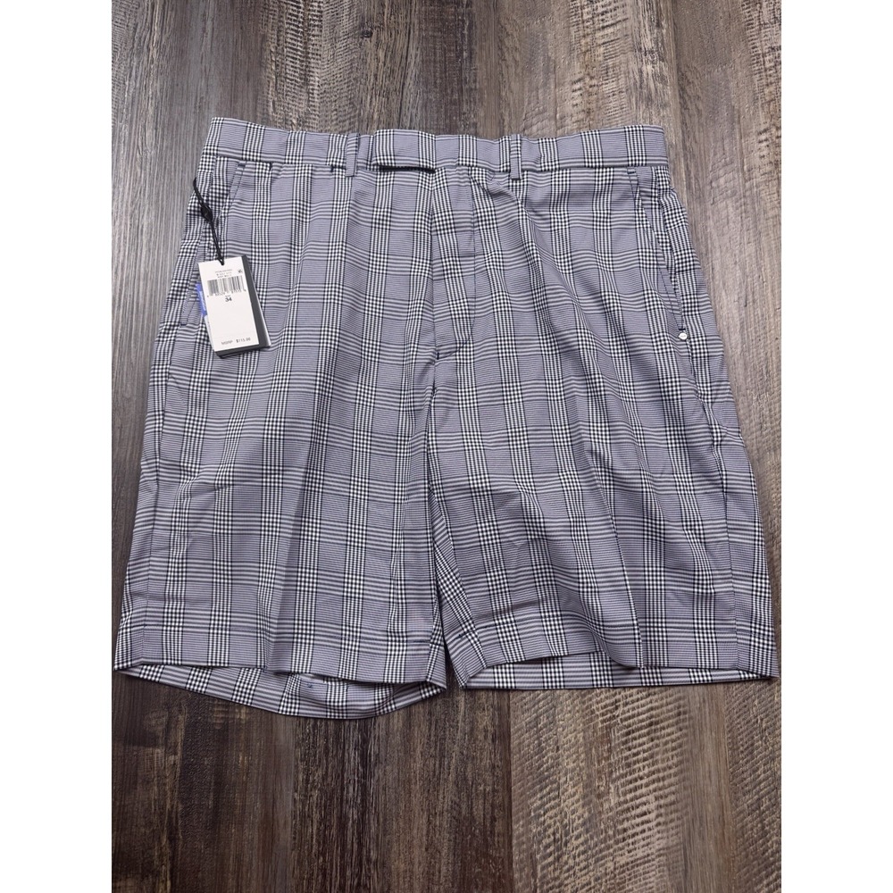 RLX Ralph Lauren Golf Navy White Plaid Shorts NWT Size 34 Performance Waist